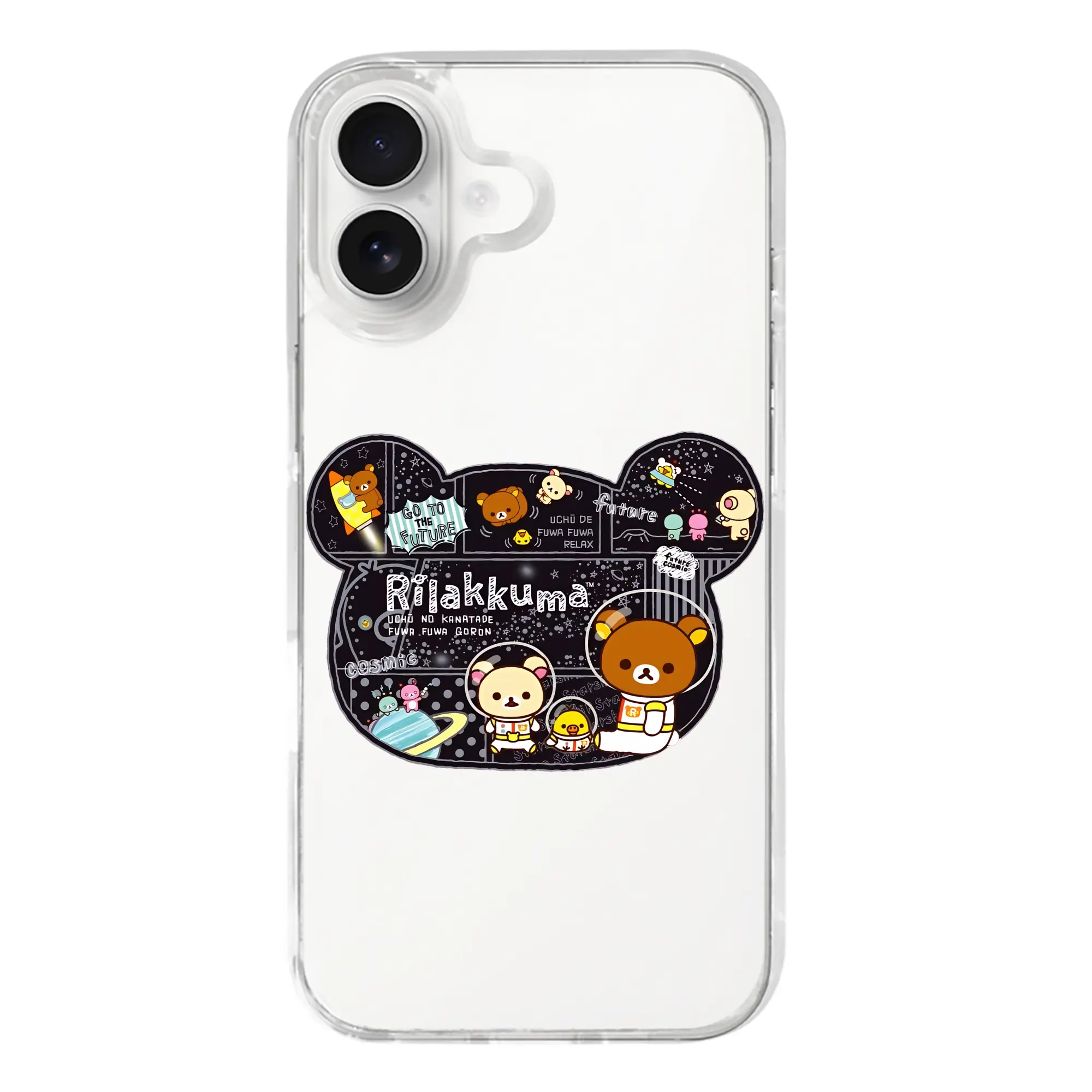 リラックマ (Rilakkuma) グッズ リラックマ (Rilakkuma) - iPhone 17シリーズ 透明スマホケース – 薄型・耐衝撃・精密フィット保護カバー